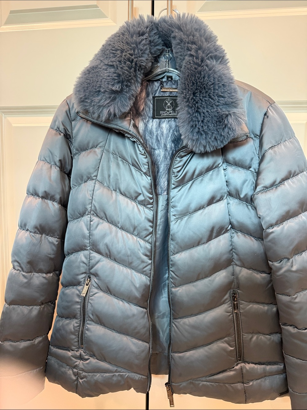 Rino and pelle winter coat blue/grey
